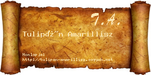 Tulipán Amarillisz névjegykártya